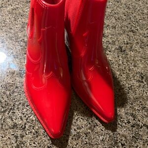 Sam Edelman Winona Red Western Rubber Boots
